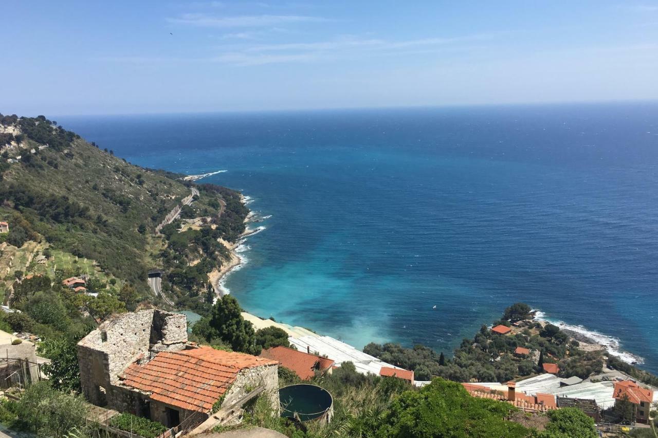 House In Grimaldi. Spectacular View Over The French Riviera! グリマルディ エクステリア 写真