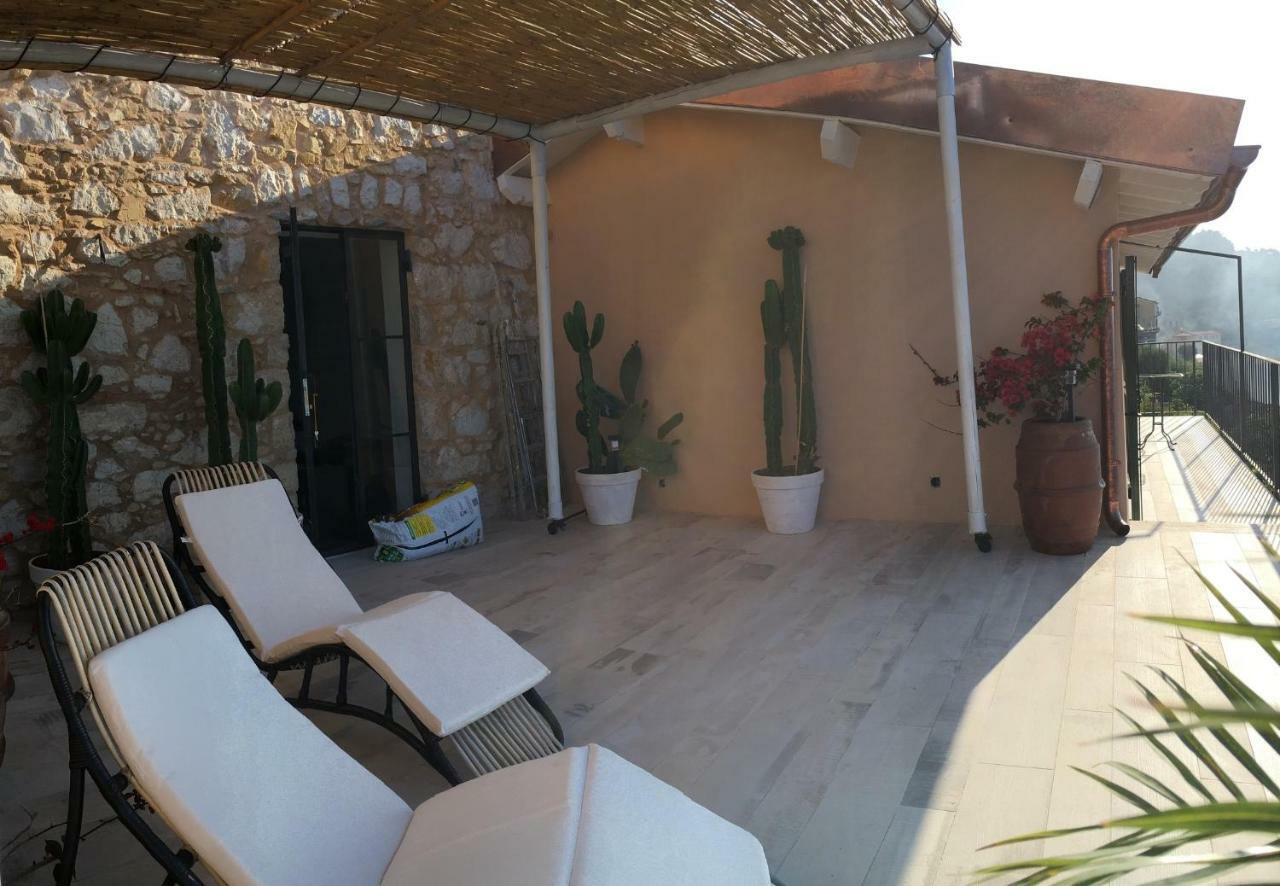 House In Grimaldi. Spectacular View Over The French Riviera! グリマルディ エクステリア 写真